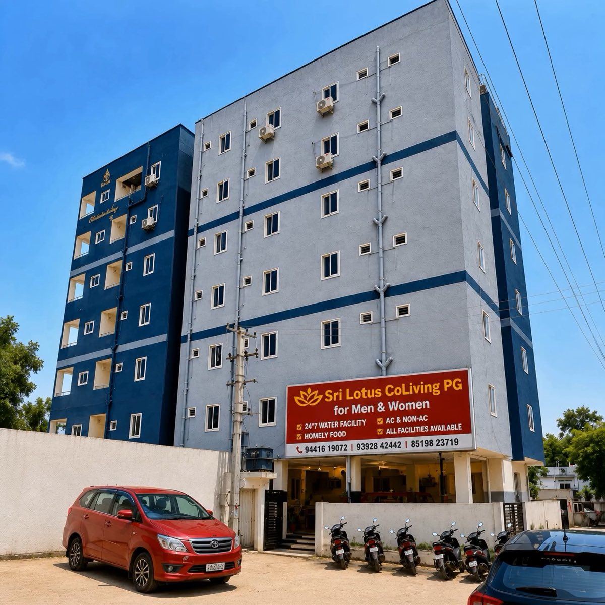 Sri Lotus Co-Living PG building in Gowlidoddi, Hyderabad